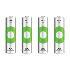 Pack de 4 Batteries AA ReCyko 2600mAh GP Batteries