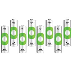 Pack de 8 Batteries AA ReCyko 2600mAh GP Batteries