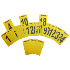 Lot de 27 plaques pour postes de chasse Jaune
