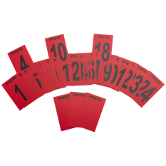 Lot de 27 plaques pour postes de chasse Rouge