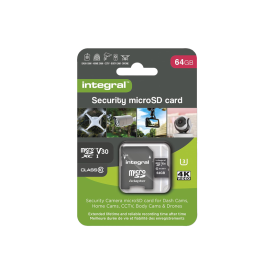 Carte micro SD 64 GB Security Camera Integral