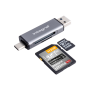 Lecteur de carte à double extrémité et microSD avec connecteurs USB-A et USB-C Integral