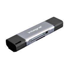 Lecteur de carte à double extrémité et microSD avec connecteurs USB-A et USB-C Integral