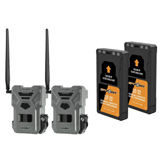 Pack de 2 Flex Dark + 2 Batteries Lit-22 Spypoint