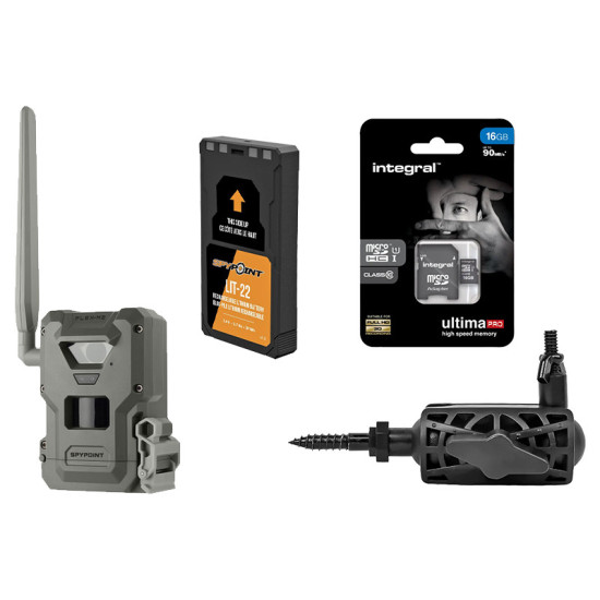 Pack complet Flex-M2 Spypoint | Piège photo cellulaire tout inclus