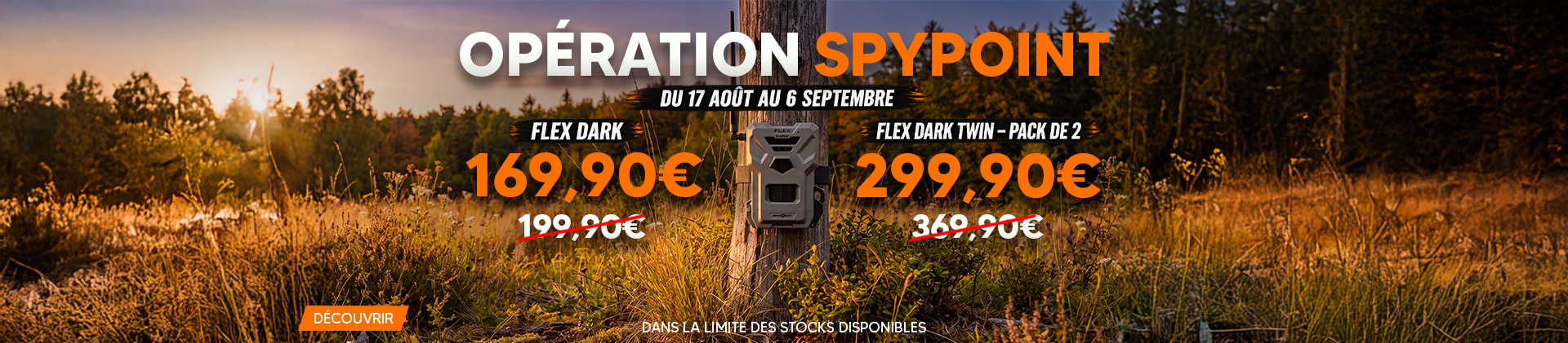 Bannière Spypoint reduction